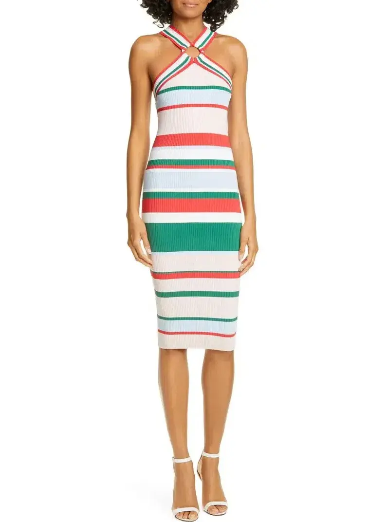 Ted Baker Lyndiaa Tutti Frutti Body Con Sweater Dress Multi Size 8 - Image 2