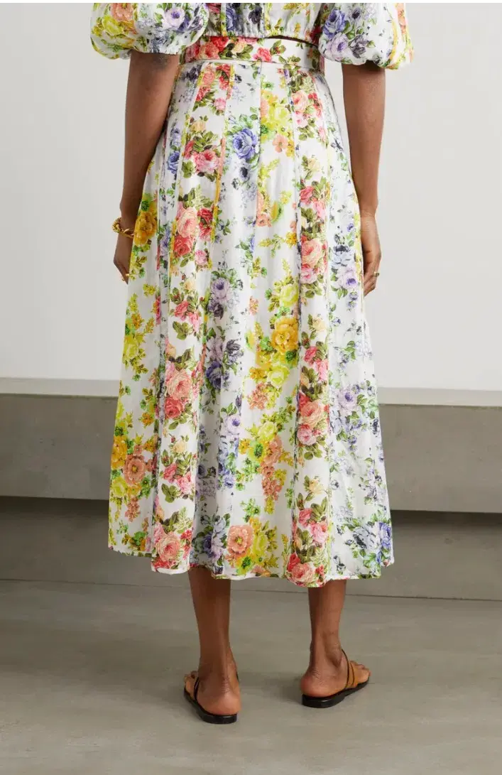 Zimmermann Net Sustain Floral Print Top & Skirt Set Size 1/AU 10 - Image 5