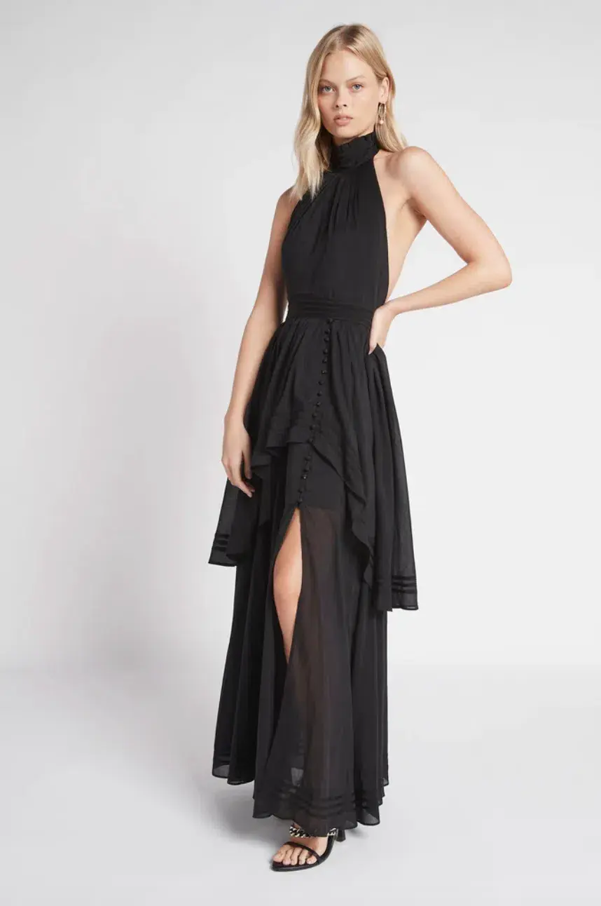 Aje Bungalow Sienna Dress in Black Size 8 for rent on The Volte - main image