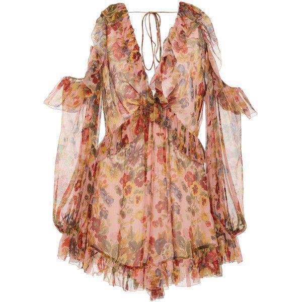 Zimmermann Lovelorn Frill Playsuit Pink Floral Size 8 - Image 8