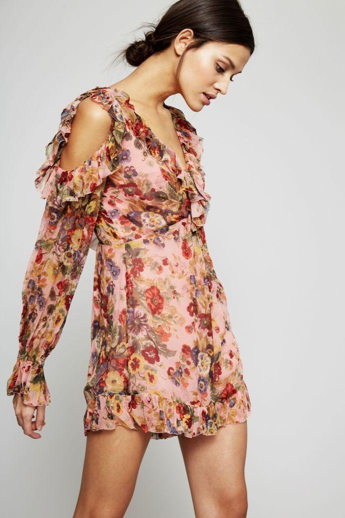 Zimmermann Lovelorn Frill Playsuit Pink Floral Size 8 - Image 5