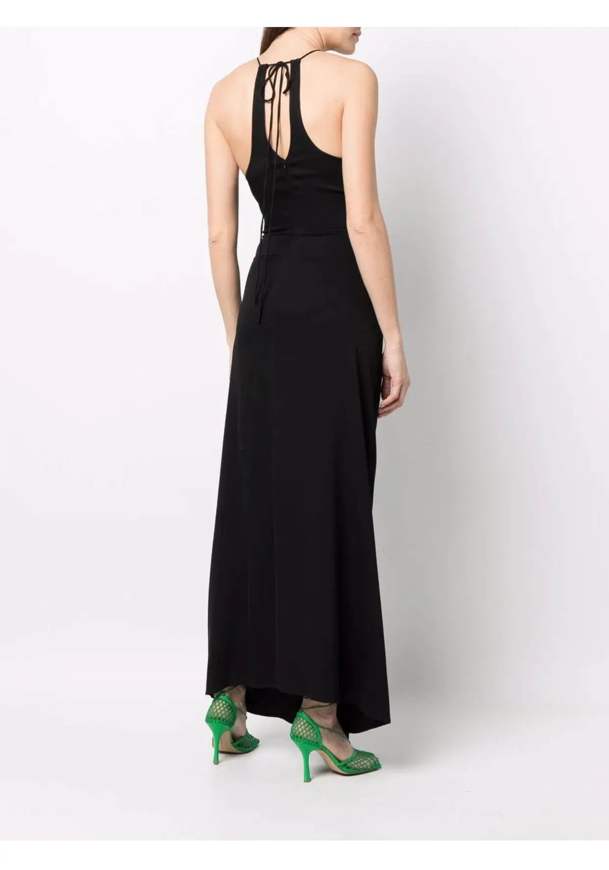 Christopher Esber Lattice Waist Tie Dress Black Size 12 - Image 3