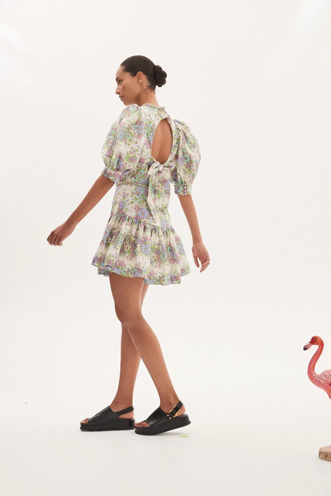 Alemais Agnes Mini Dress Cream Size AU 10 - Image 2