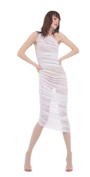Norma Kamali Diana Gown White Size 8 - Image 4