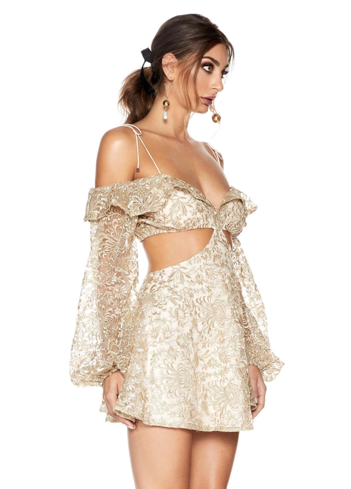 GOLDEN HOUR DRESS - GOLD - Image 4