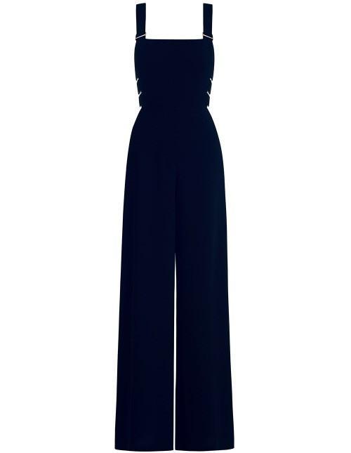 Zimmermann Stretch Crepe Buckle Jumpsuit French Navy Size 8 - Image 1
