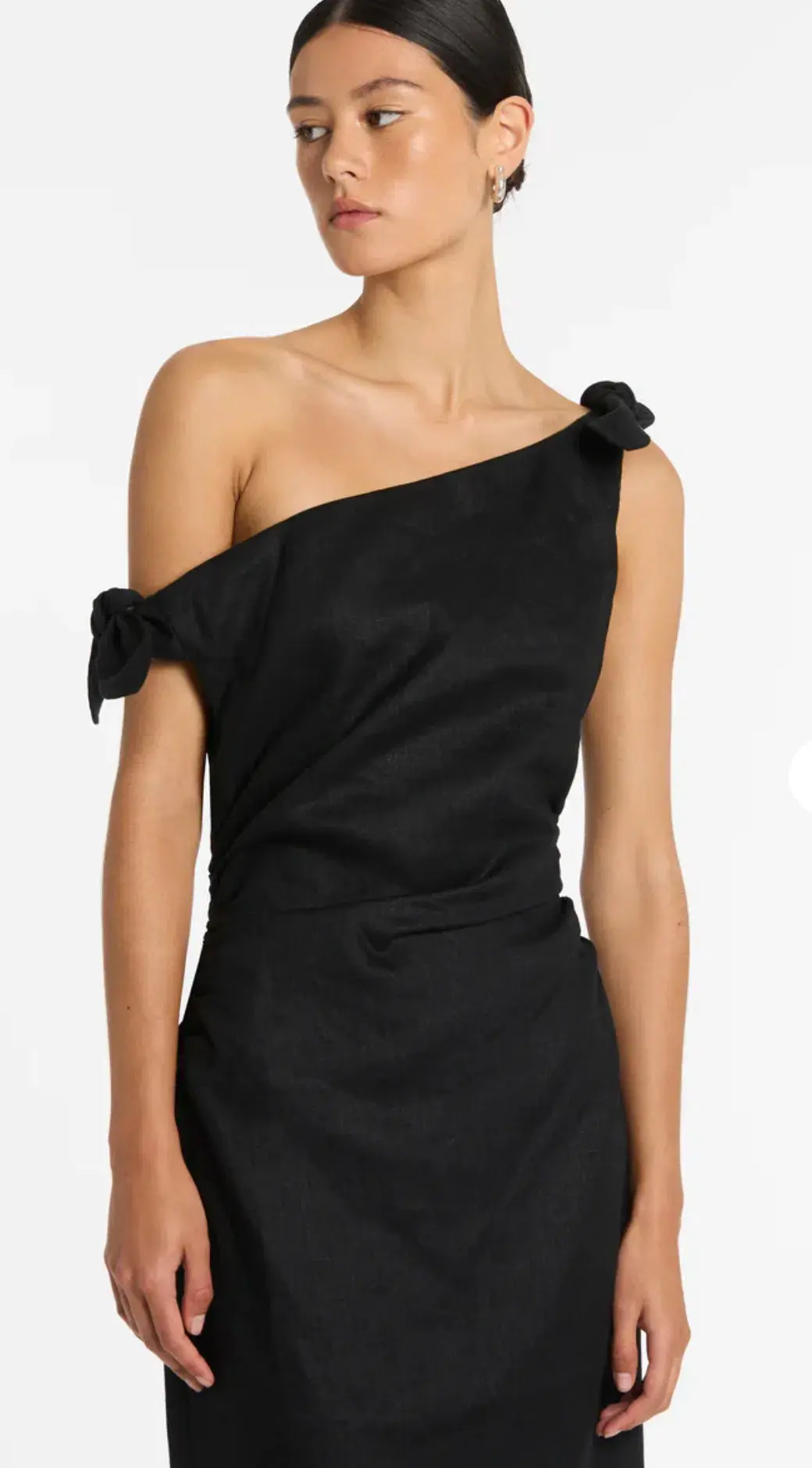 Sir The Label Bettina Off Shoulder Dress In Black Size 3 / AU 12 - Image 2