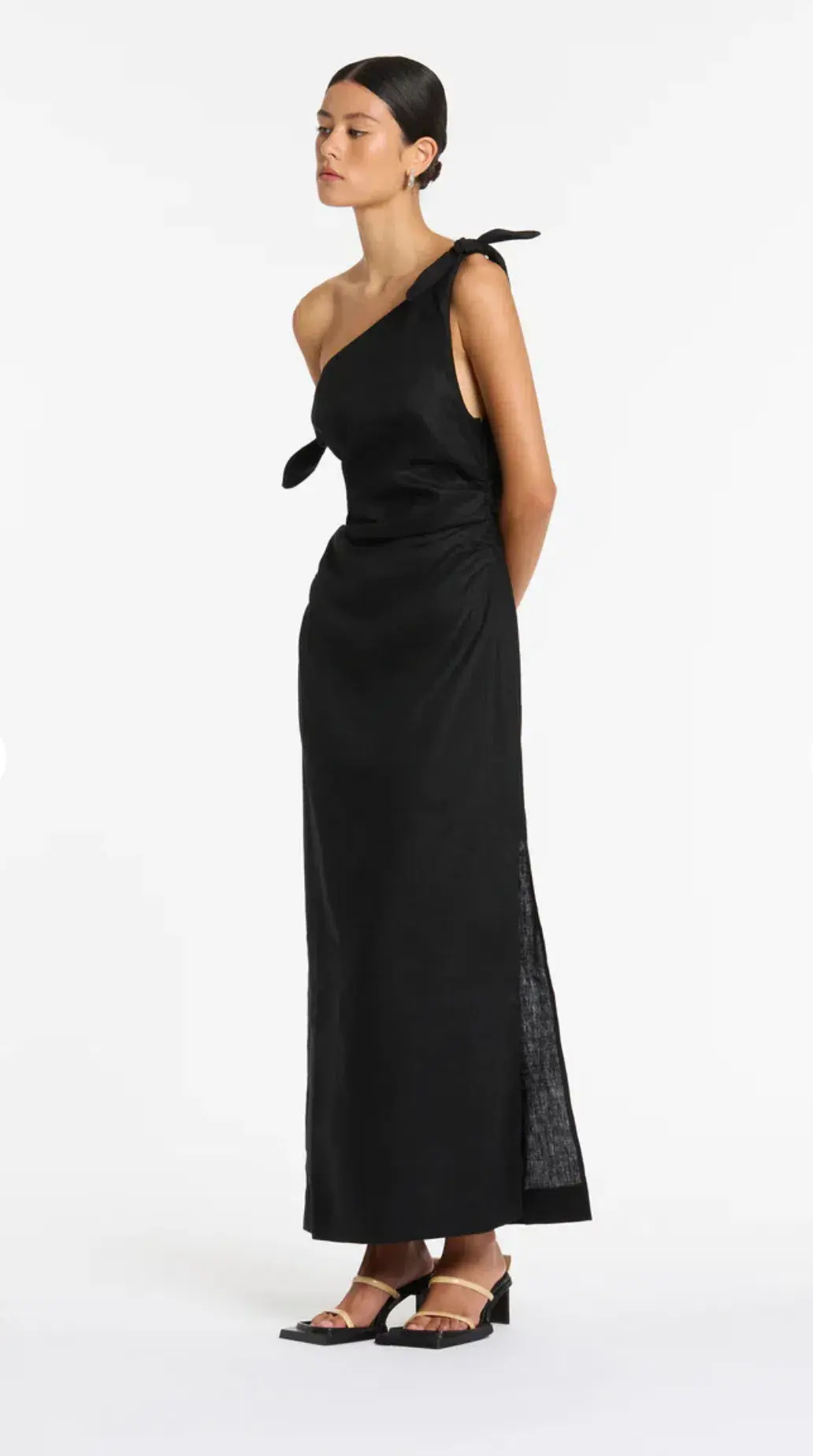 Sir The Label Bettina Off Shoulder Dress In Black Size 3 / AU 12 - Image 4