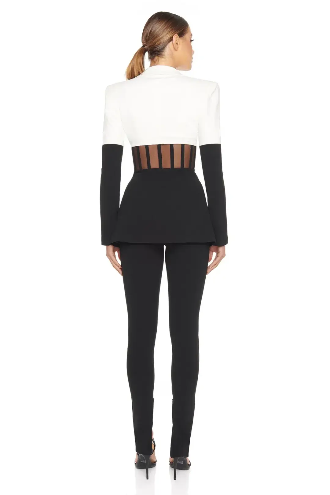  Eliya the Label Kira Two-Piece Suit Black/White Size 6 for rent on The Volte - main image