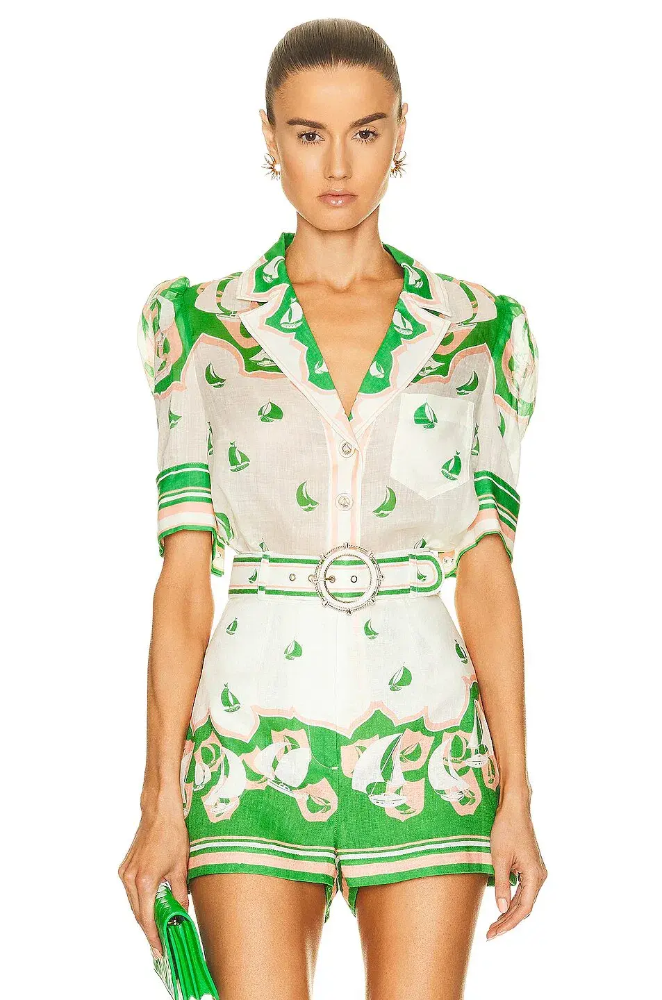 Zimmermann High Tide Sailboats Set Green Sailboats Size 1/AU 10  - Image 2