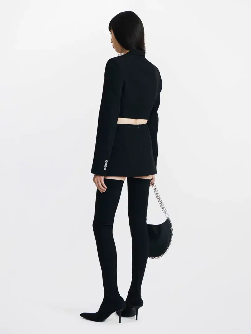 Dion Lee  Split Hem Mini Skirt  Black Size 6 for rent on The Volte - main image