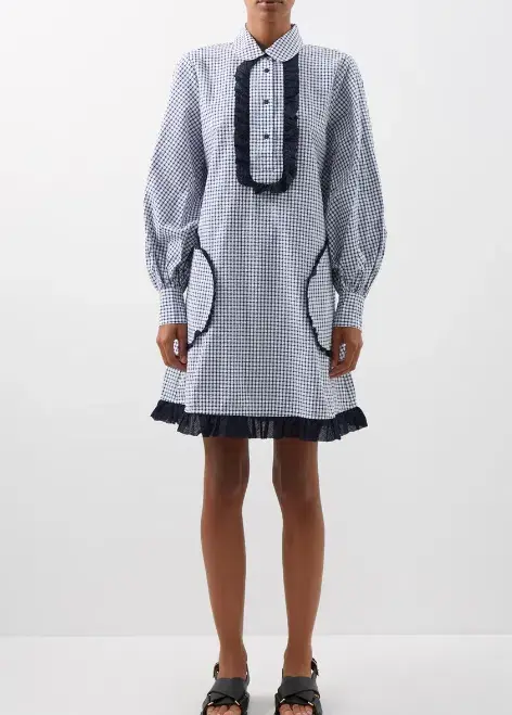 Lee Mathews Olive Mini Shirt Dress Print Size 16  - Image 1