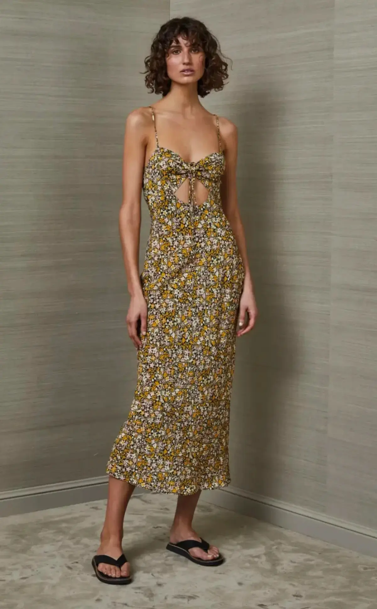 Bec & Bridge Maisie Silk Midi Dress Floral Size 12 - Image 1
