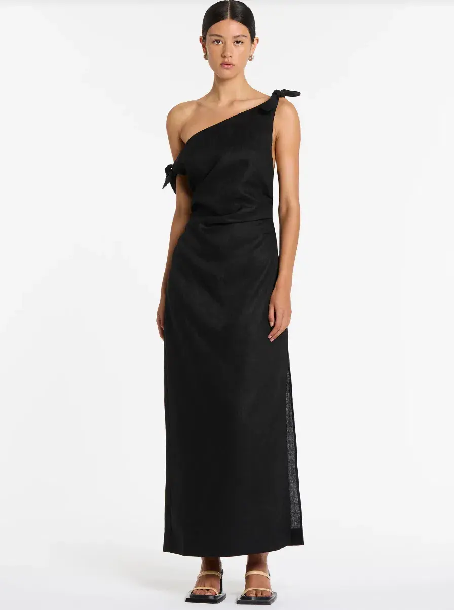 Sir The Label Bettina Off The Shoulder Black Dress Black Size 3/Au 12 - Image 1