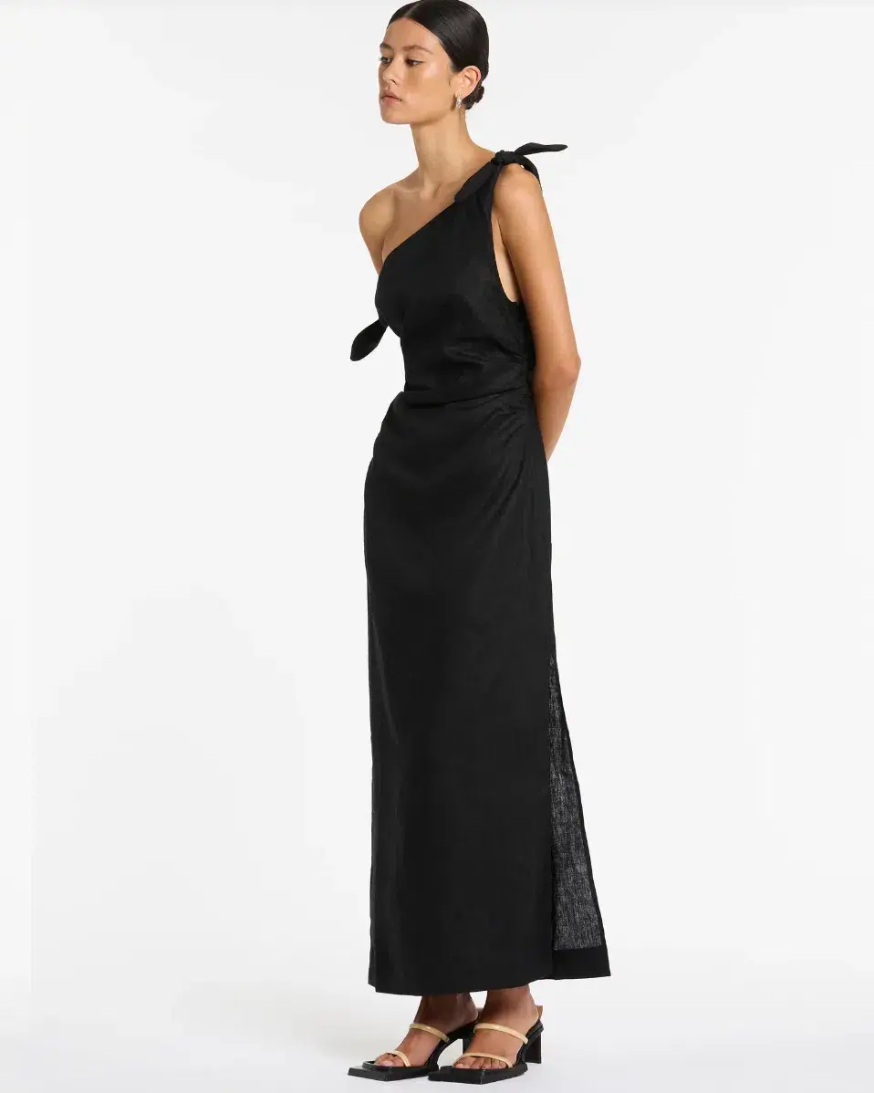Sir The Label Bettina Off The Shoulder Black Dress Black Size 3/Au 12 - Image 4
