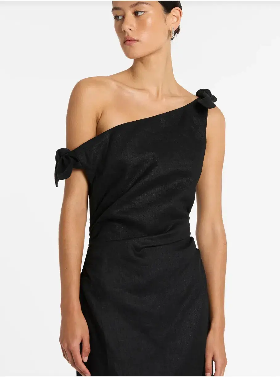 Sir The Label Bettina Off The Shoulder Black Dress Black Size 3/Au 12 - Image 2