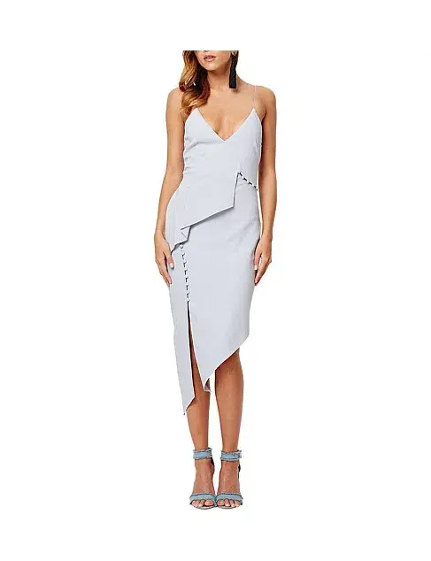 Bec & Bridge Honeysuckle Asymm Dress Pale Blue Size 10 - Image 2