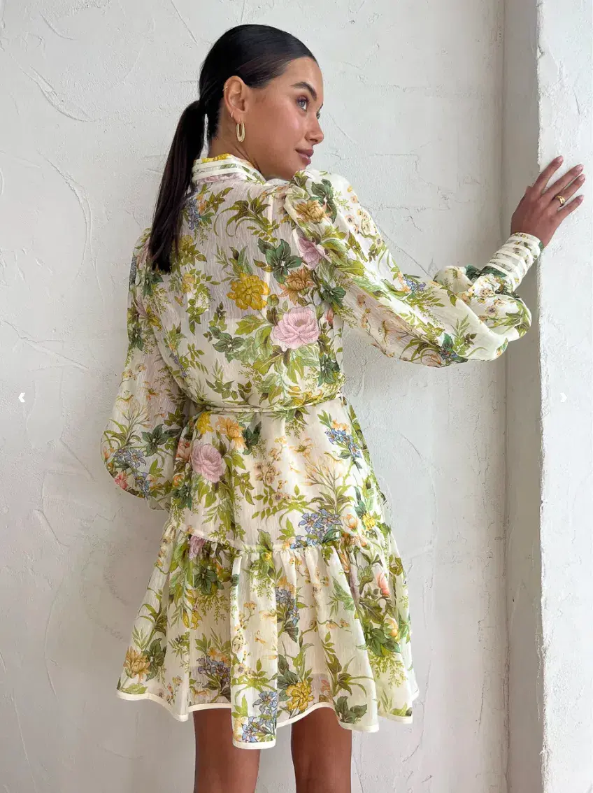 Alemais Eden Mini Dress Print Size 16 - Image 4