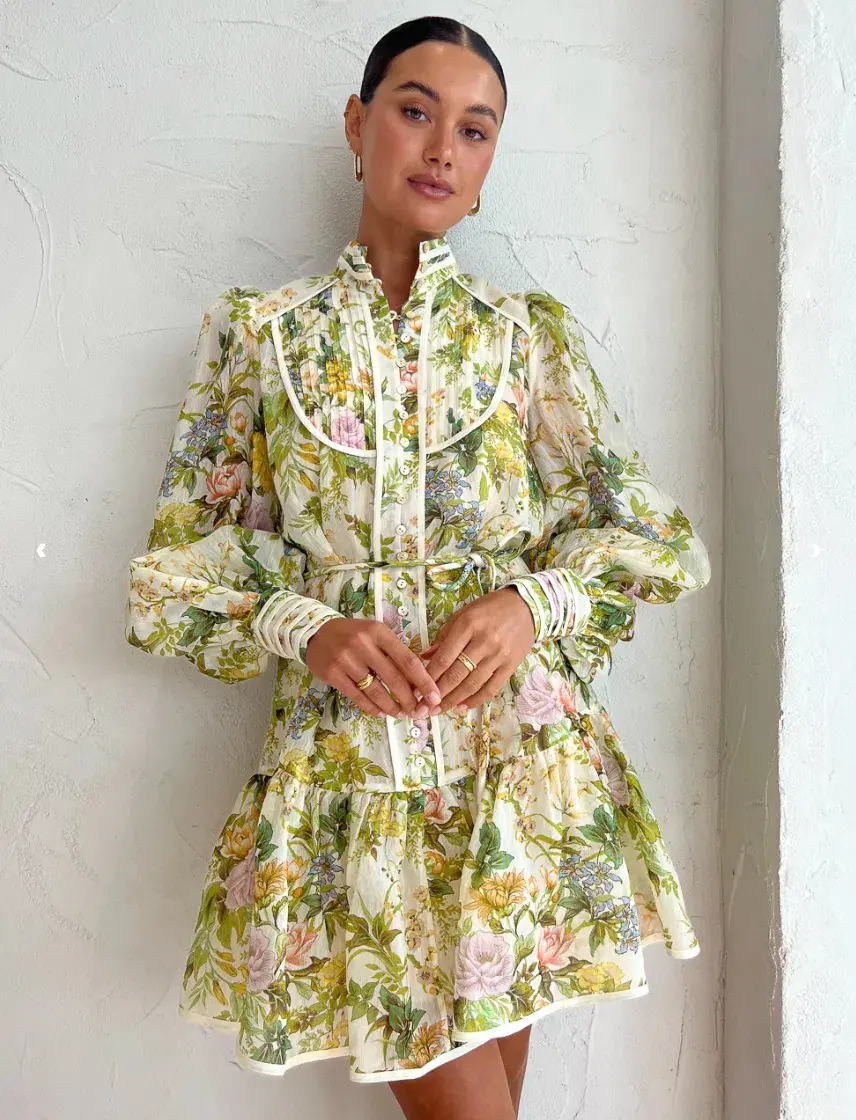 Alemais Eden Mini Dress Print Size 16 - Image 3