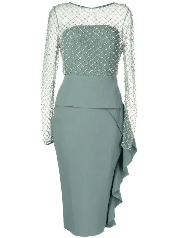 Rachel Gilbert Estelle Dress Green Size 4/Au 14  for rent on The Volte - main image