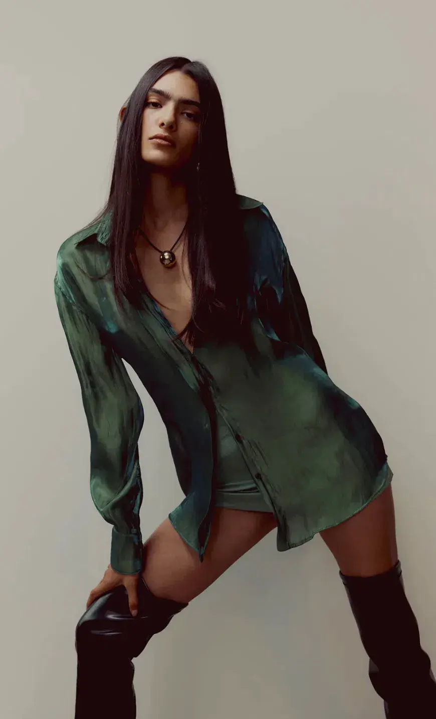 Bec & Bridge Symone Mini Skirt Moss Green Size AU 8 - Image 5
