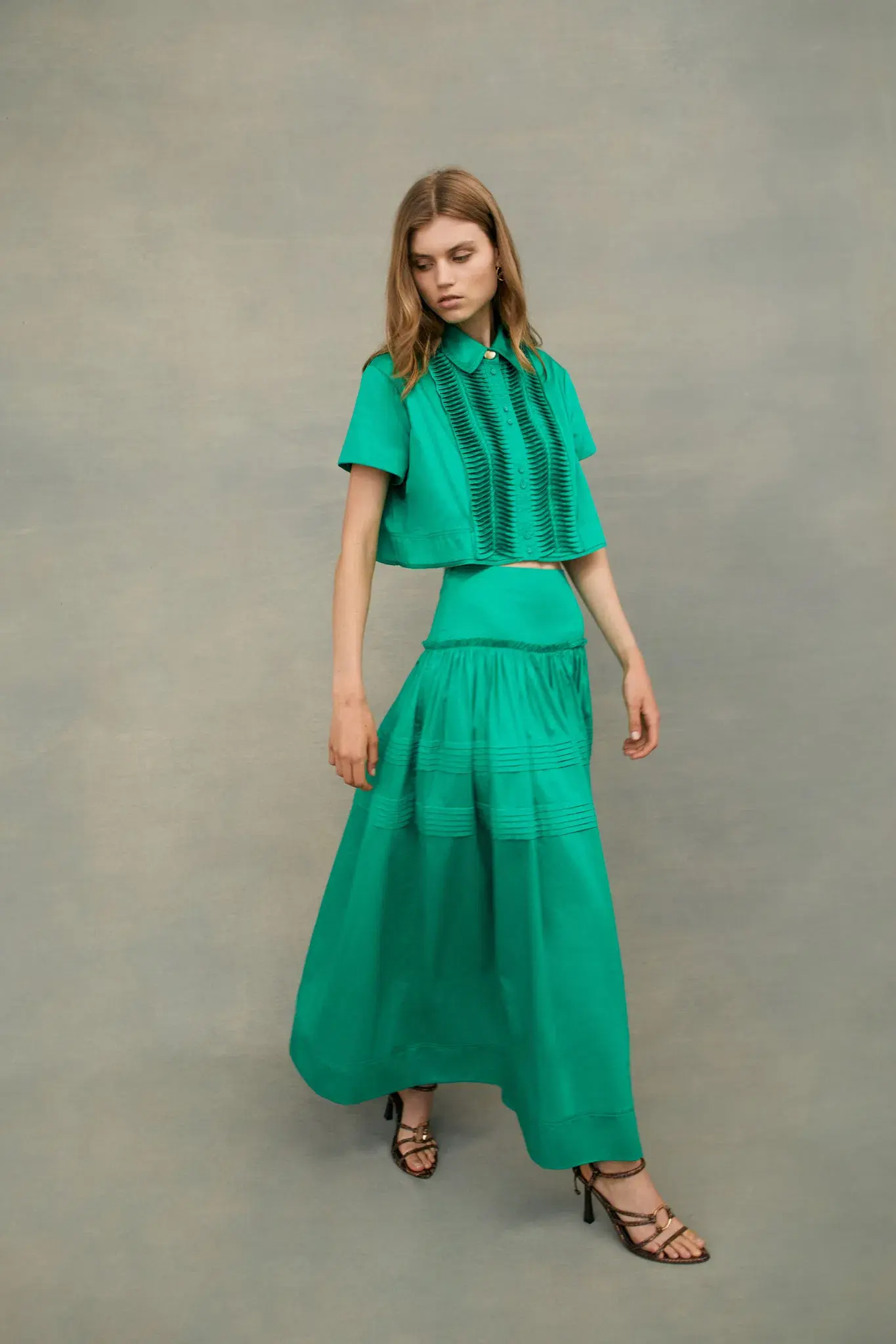 Aje Tidal Top & Skirt Green Size AU 8 - Image 1