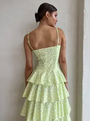 Issy Hope Floats Dress In Key Lime Dot Size AU 8 - Image 3