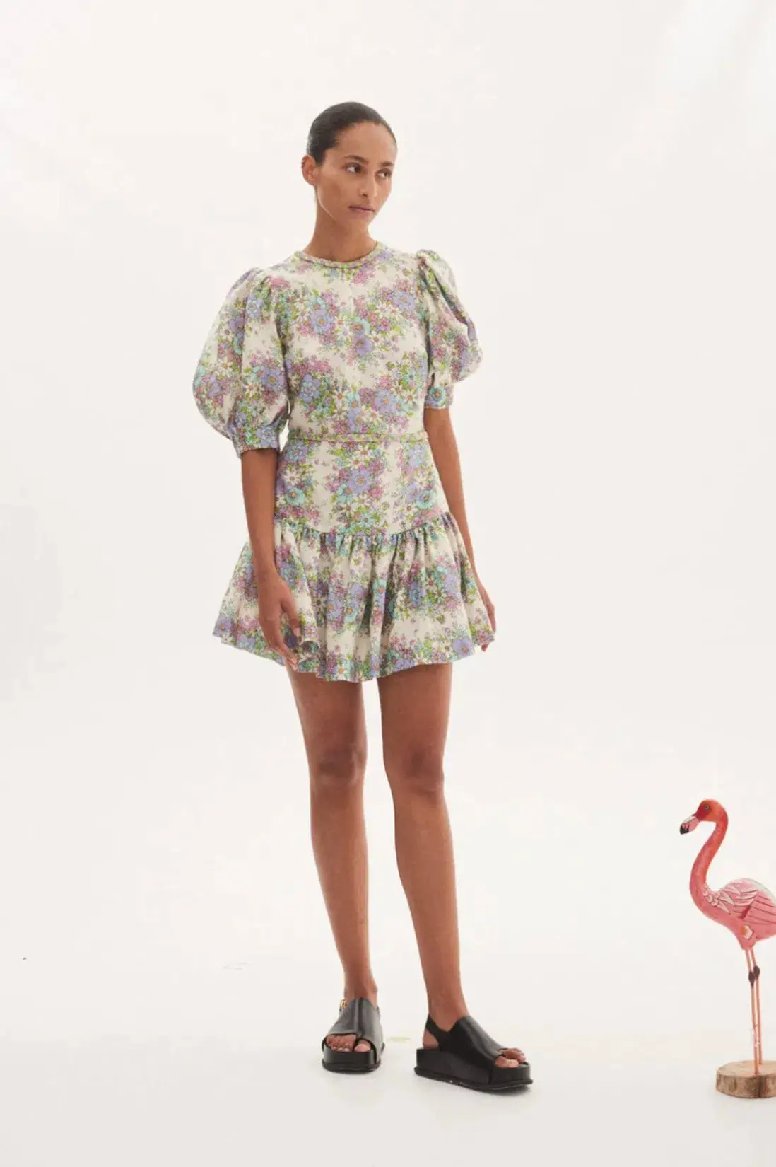Alemais Alamos Agnes Mini Dress Cream Size AU 12  - Image 1