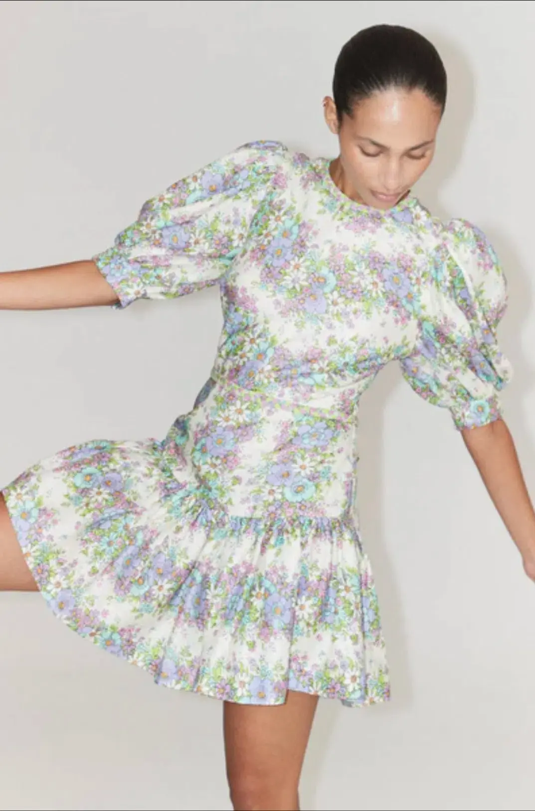 Alemais Alamos Agnes Mini Dress Cream Size AU 12  for rent on The Volte - main image