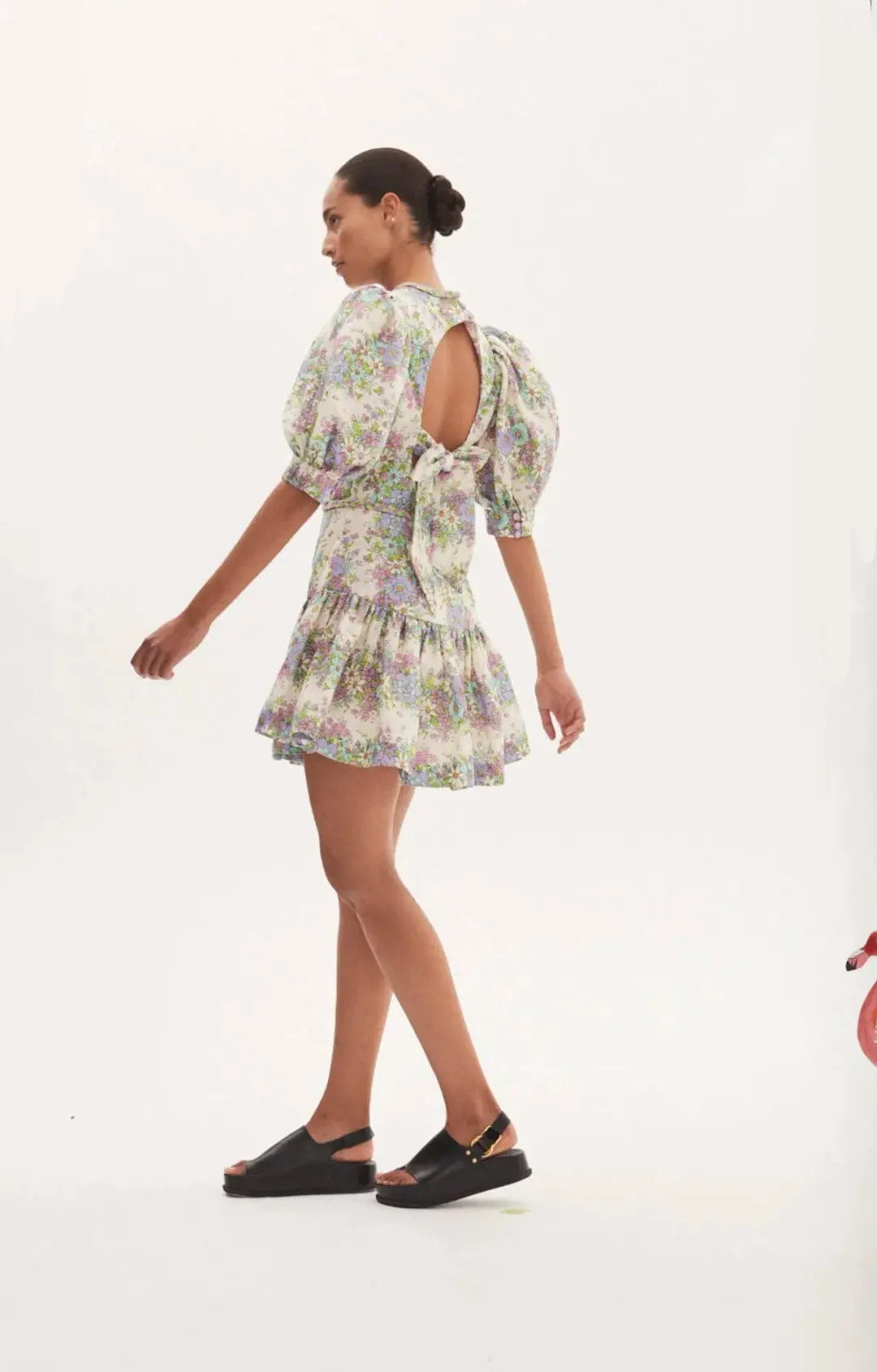 Alemais Alamos Agnes Mini Dress Cream Size AU 12  for rent on The Volte - main image