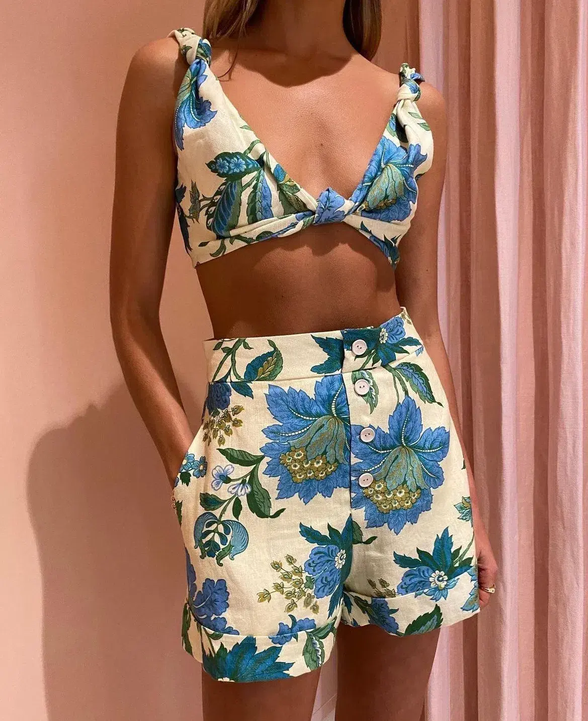 Sir the Label Alexandre Knot Bralette Marguerite Floral Print Size 2/AU 10 - Image 3
