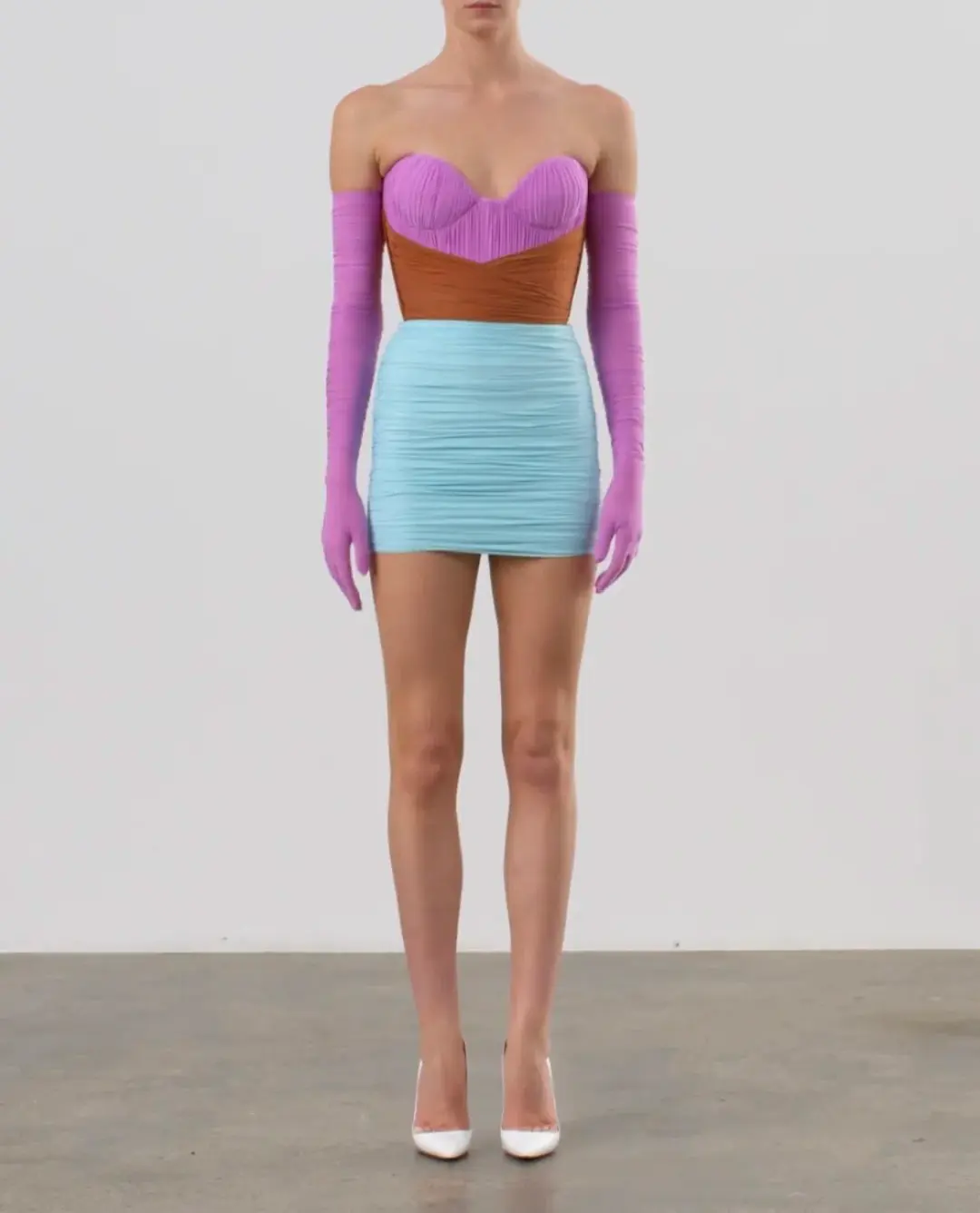 Alex Perry Stone Mini Dress Multi Size 8 for rent on The Volte - main image