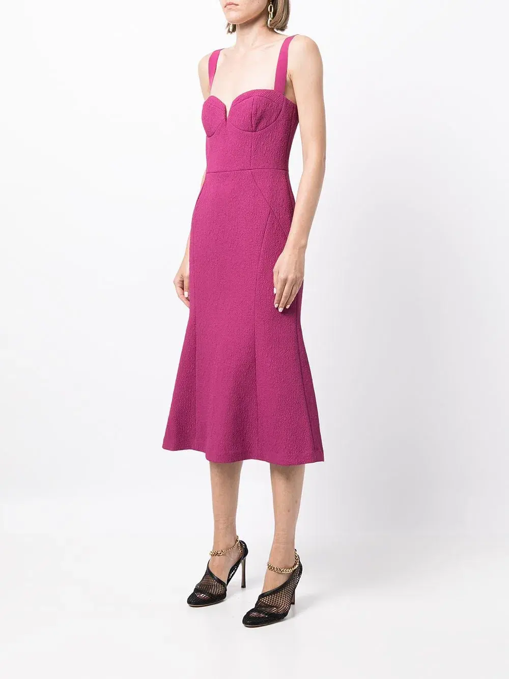 Rebecca Vallance Diana Midi Dress Grape Size 8 - Image 1