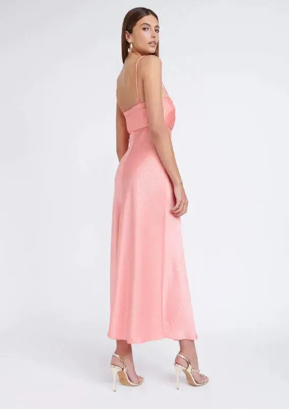 By Johnny Lisette Midi Dress in Watermelon Size 8 / S - Image 4
