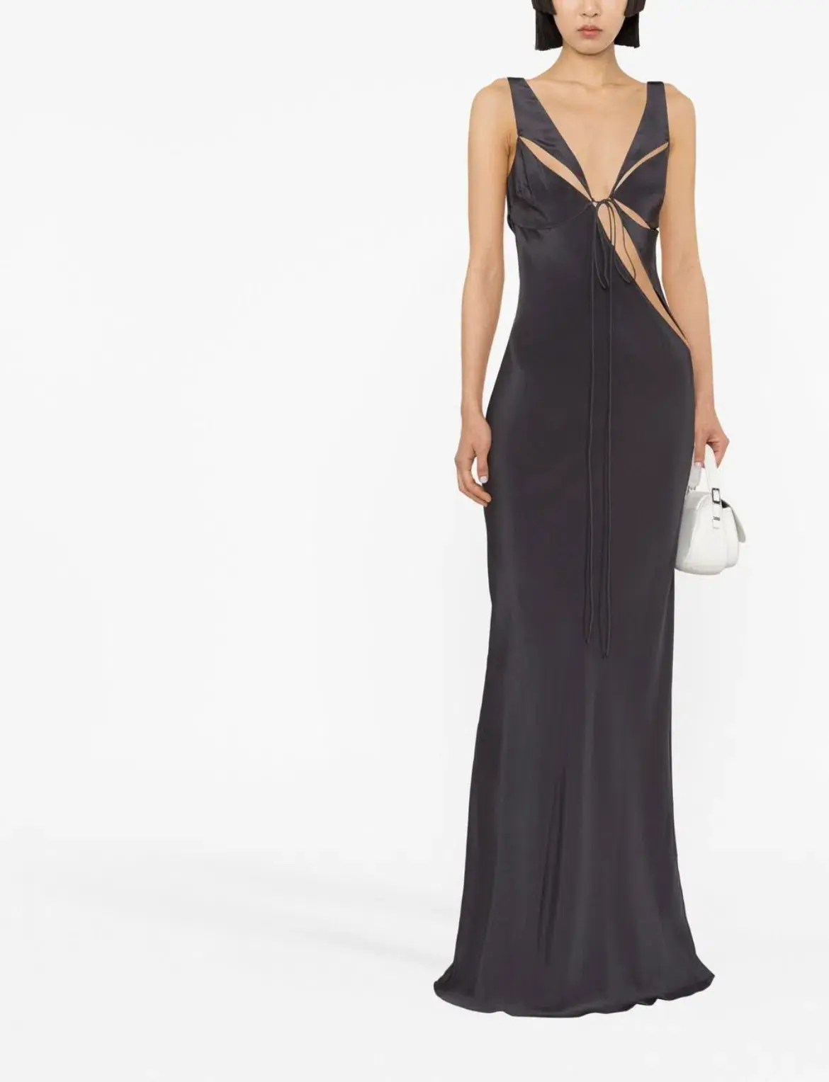 Christopher Esber Triquetra Controured Tank Dress Charcoal Size 6 / XS - Image 1