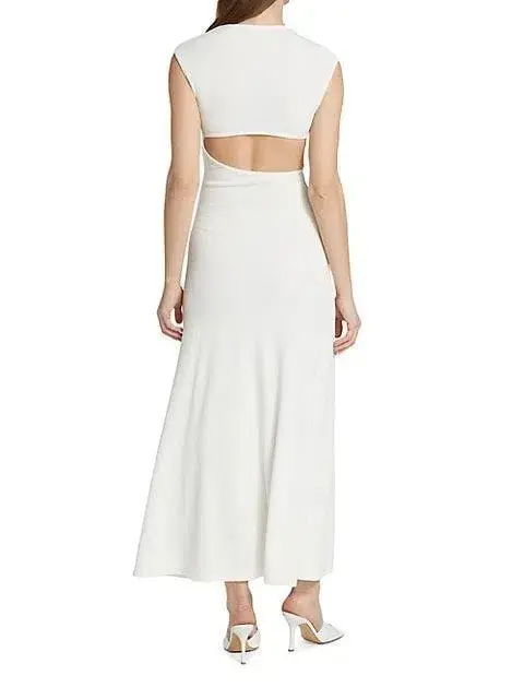 Christopher Esber Ruched Moodstone Tank Dress in White Size 8 / S - Image 3