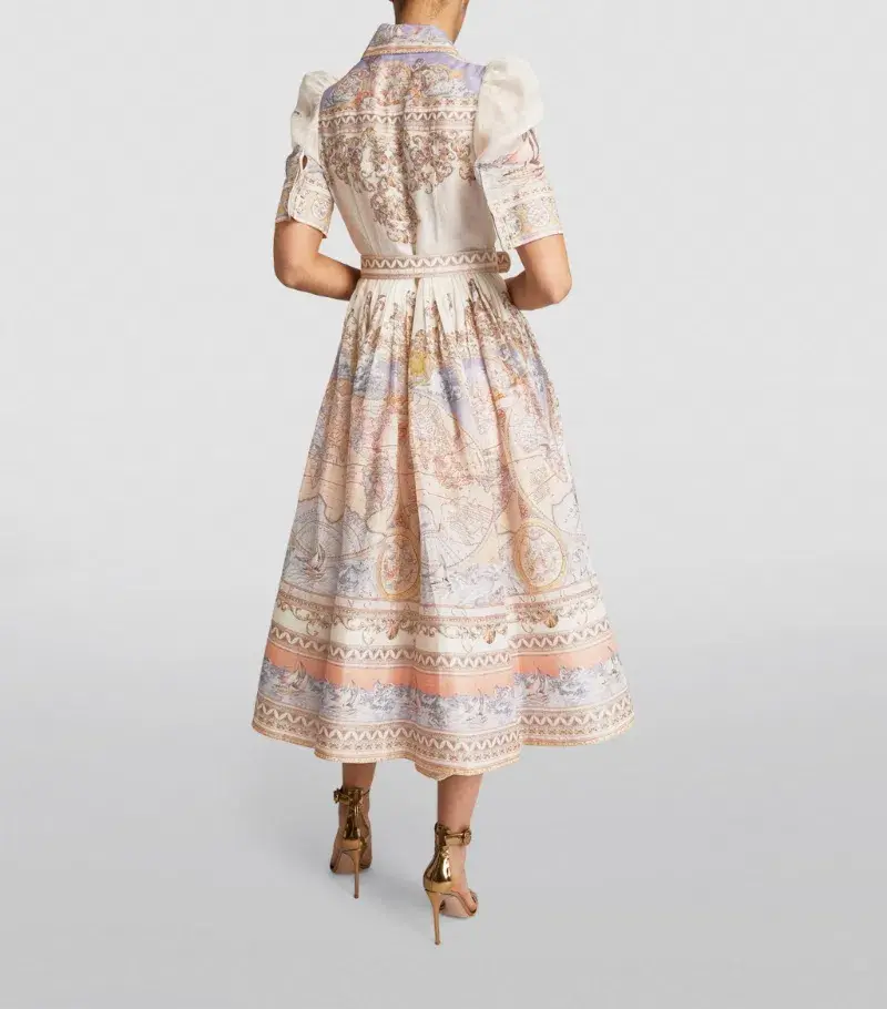 Zimmermann High Tide Midi Shirt Dress Odyssey PrintSize 4 / Au 16 - Image 2