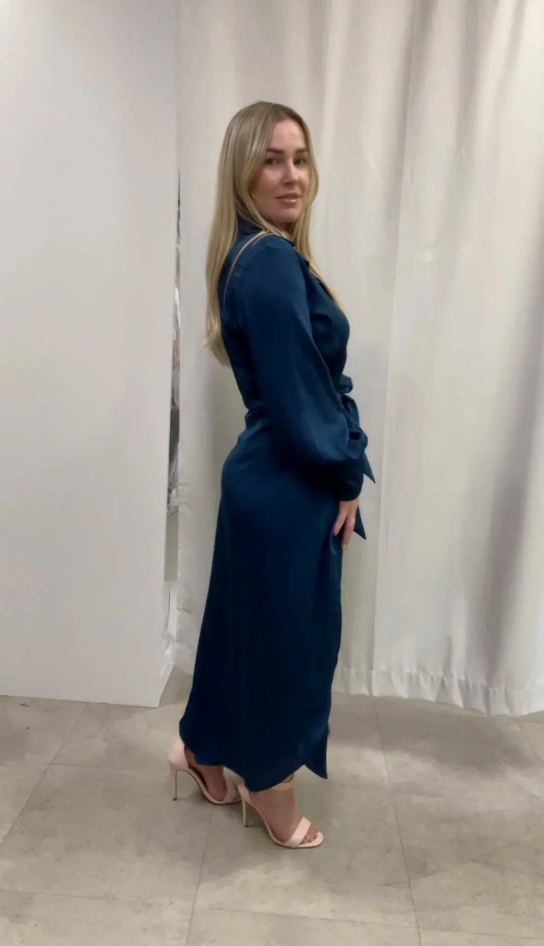 Sheike Hemisphere Midi Dress Blue Size 8 / S for rent on The Volte - main image