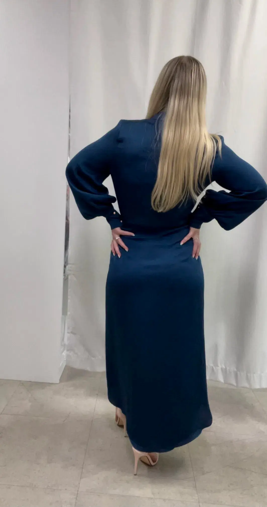 Sheike Hemisphere Midi Dress Blue Size 8 / S for rent on The Volte - main image