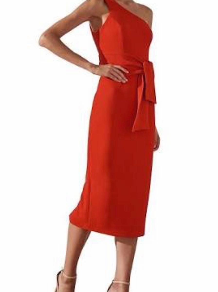 Shona Joy Bryant One Shoulder Red Mini Sz 6 - Image 1