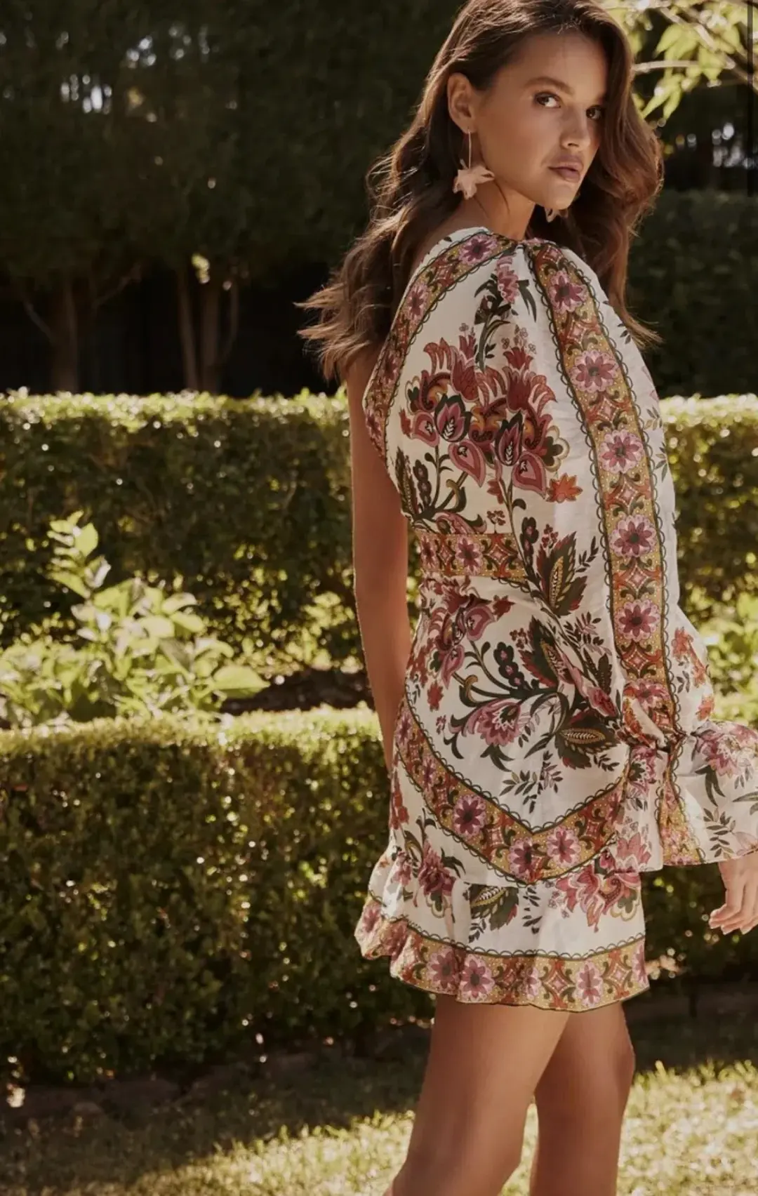 Talulah La Maison White Lotus Mini Dress Print Size 10 for rent on The Volte - main image