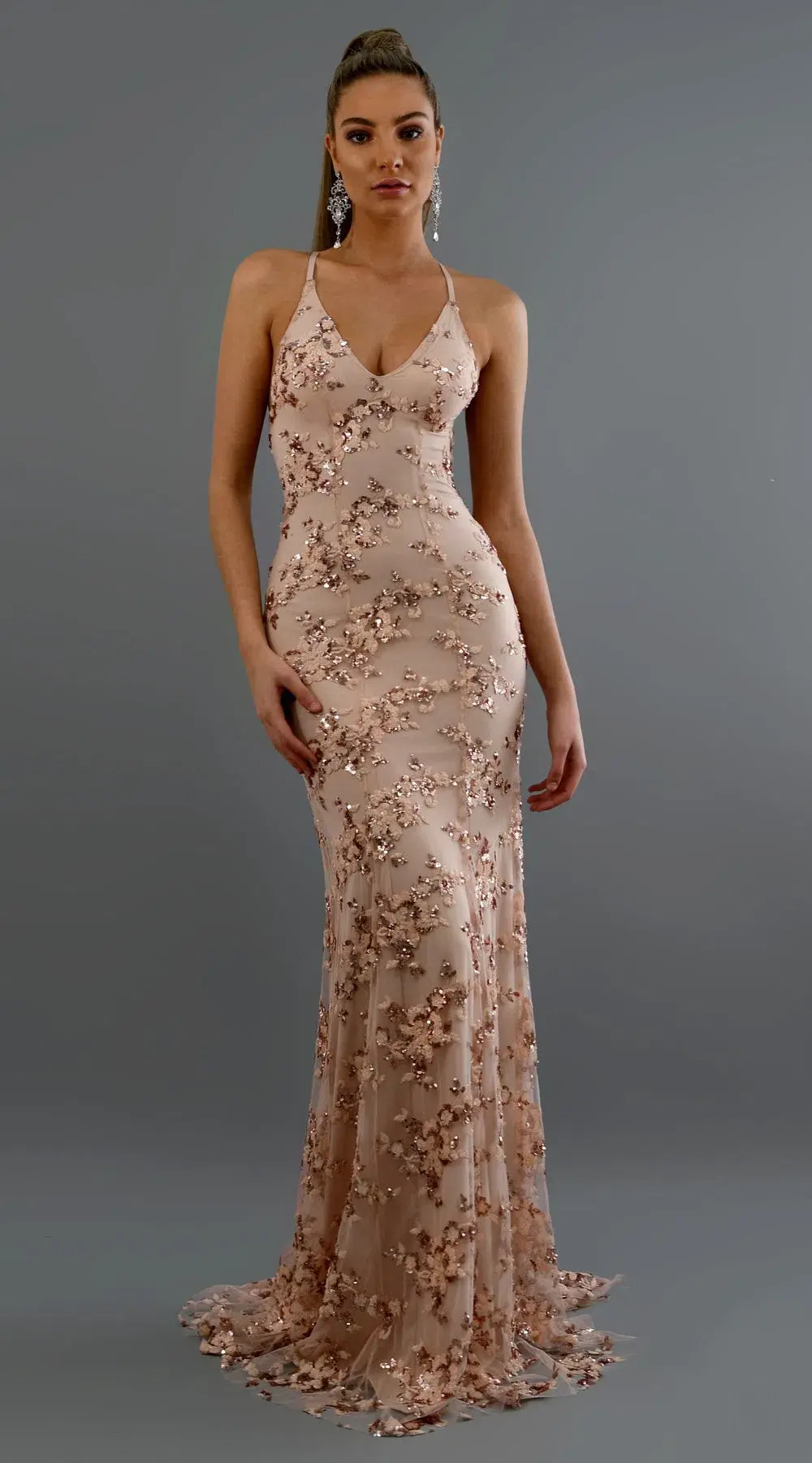 Studio Minc Rose Gold Jadore Dress Size 0/AU 8 - Image 1
