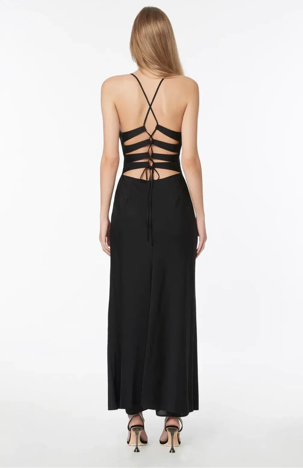 Manning Cartell Time To Shine Slip Dress Black Size AU 10 for rent on The Volte - main image