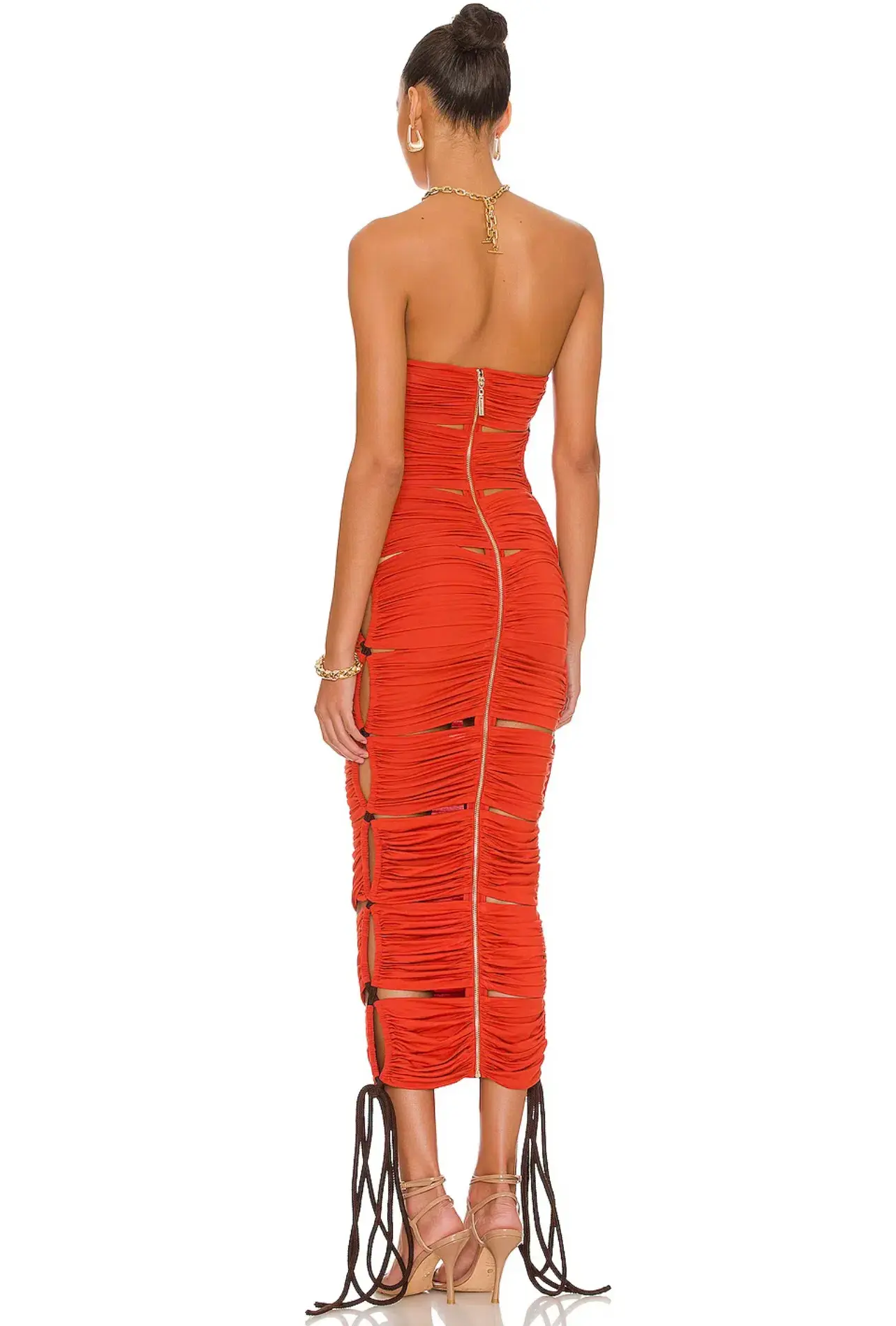 Bronx and Banco Rafaelly Dress Orange Size AU 6 - Image 3