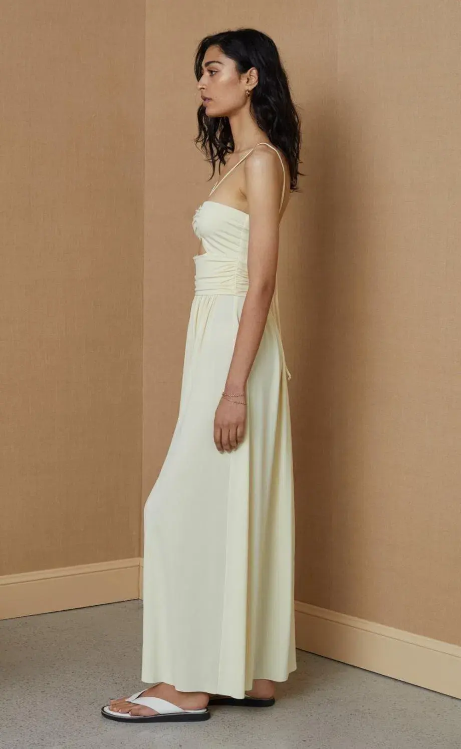 Bec & Bridge Isla Halter Dress Butter Yellow Size AU 10 - Image 4