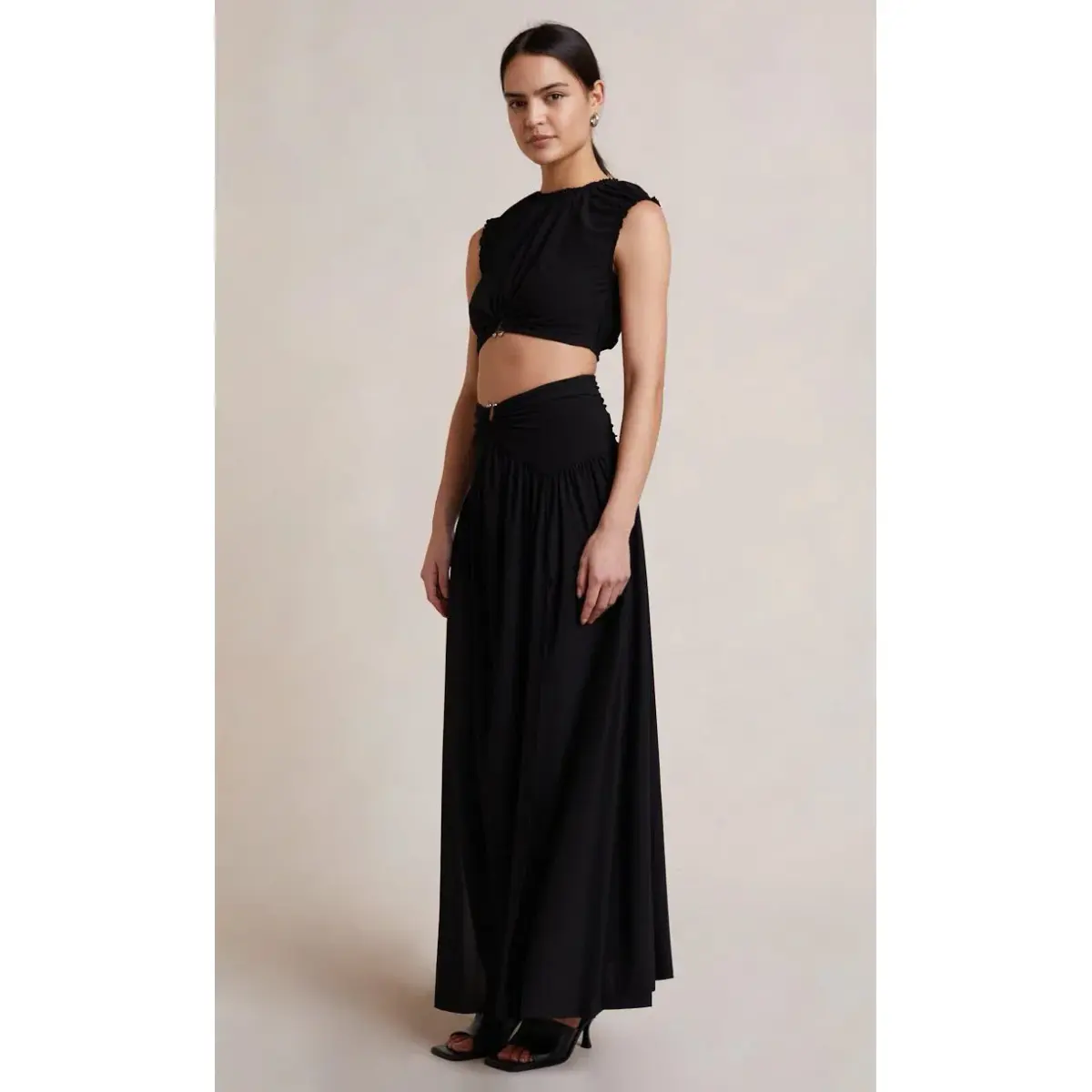 Bec & Bridge Minx Top & Maxi Skirt Black Size AU 6 - Image 1