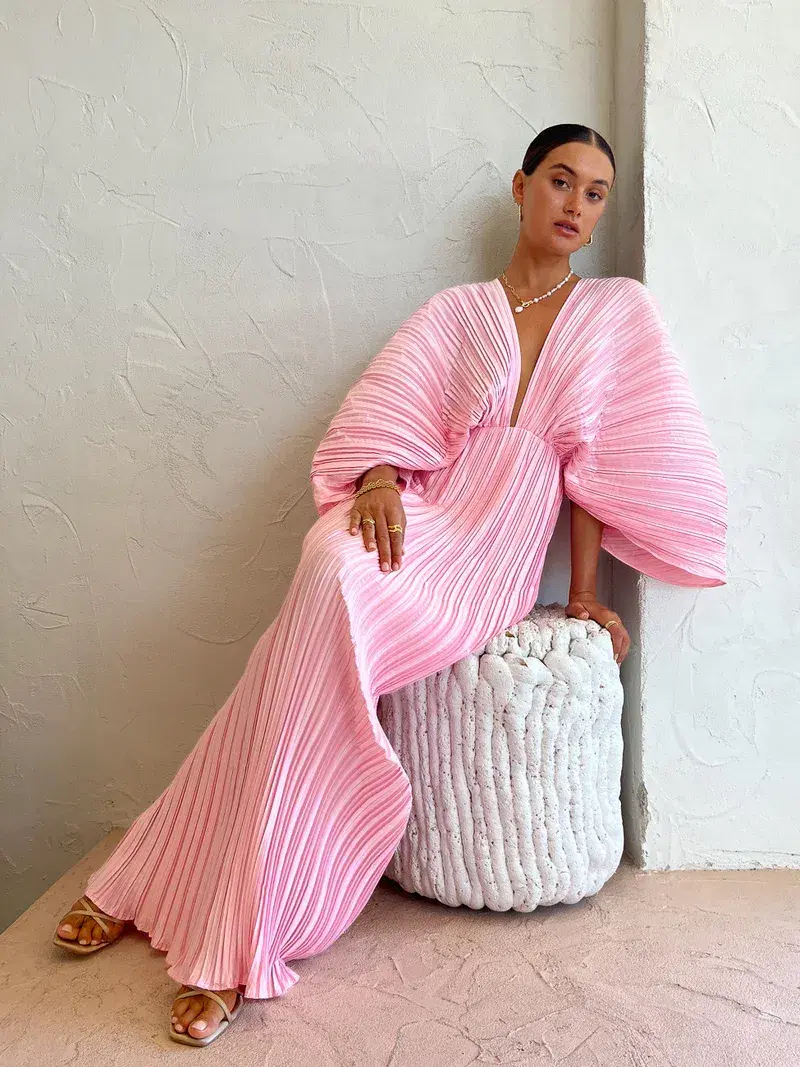 Sonya Gianna Dress In Dusty Rose Pink Size AU 8 for rent on The Volte - main image