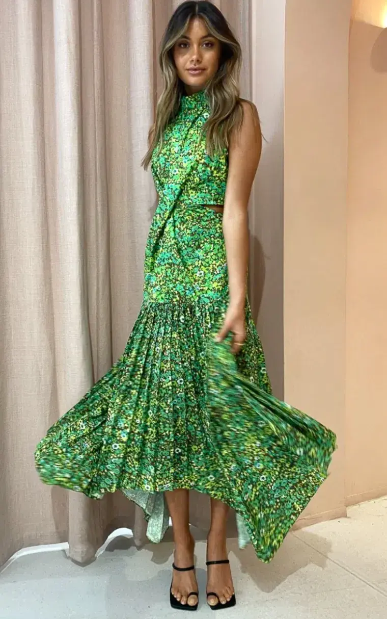 Alemais Phyllis Twist Dress Green Size AU 12 - Image 1