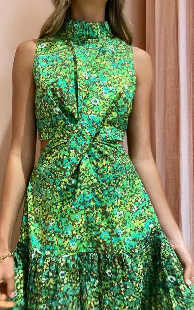 Alemais Phyllis Twist Dress Green Size AU 12 - Image 4