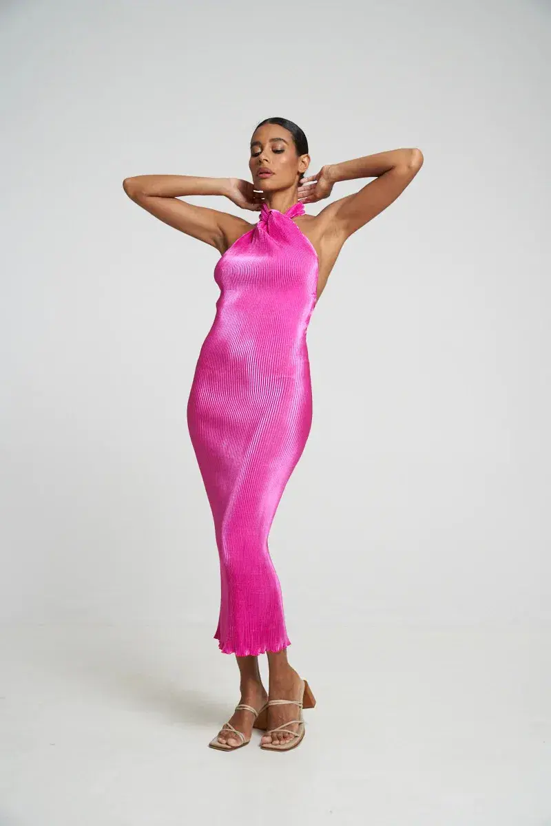 L'Idee Klum Gown Flamingo Pink Size AU 10 - Image 1